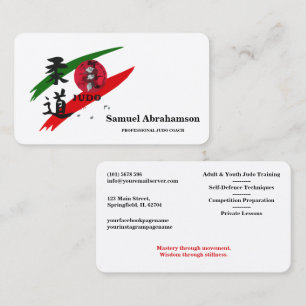 Visita Tarjeta de instructor de Judo personalizada
