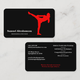 Visita Tarjeta de instructor de Judo personalizada
