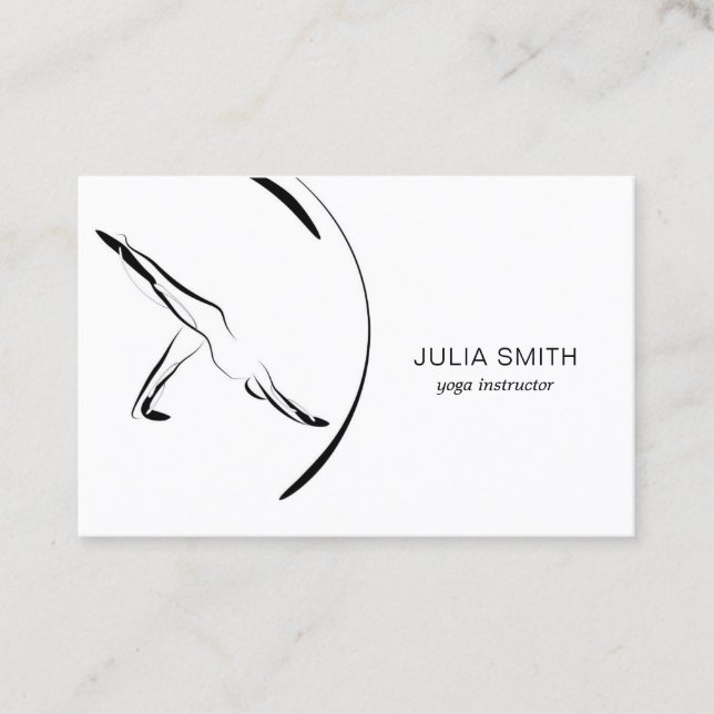 Visita Tarjeta de instructor de yoga con dos poses de yog (Anverso)