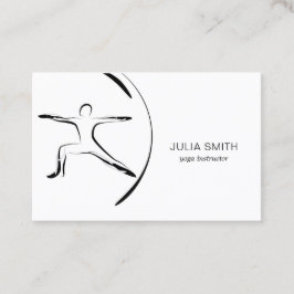 Visita Tarjeta de instructor de yoga con dos poses de yog