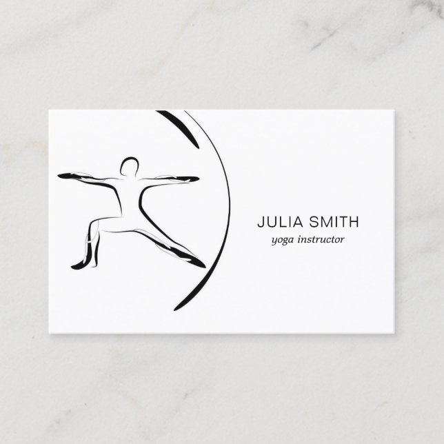 Visita Tarjeta de instructor de yoga con dos poses de yog (Anverso)