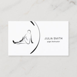 Visita Tarjeta de instructor de yoga con dos poses de yog