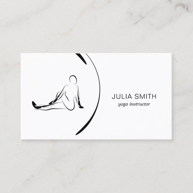 Visita Tarjeta de instructor de yoga con dos poses de yog (Anverso)