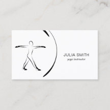 Tarjeta de instructor de yoga con dos poses de yog