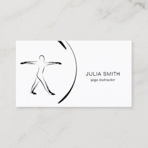 Visita Tarjeta de instructor de yoga con dos poses de yog