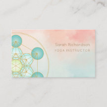 Tarjeta de instructor de yoga editable