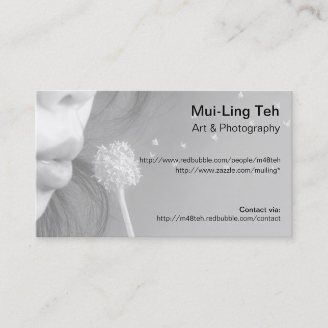 Visita Tarjeta de intercambio de deseos (Anverso)