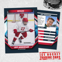 Tarjeta de intercambio de hockey sobre hielo en ro