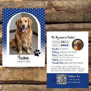 Visita Tarjeta de intercambio de perro de terapia Código 