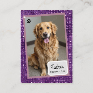 Visita Tarjeta de intercambio de perro de terapia Purpuri