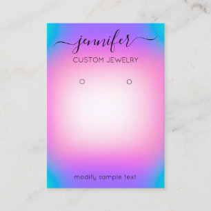 Visita Tarjeta de joyería con logotipo SocialOmbre Rosa
