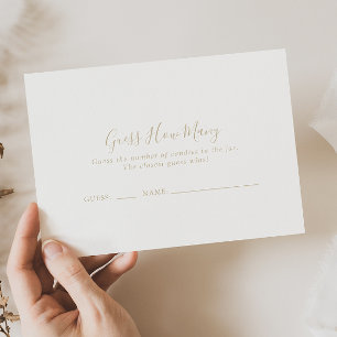 Visita Tarjeta de juego Minimalista Gold