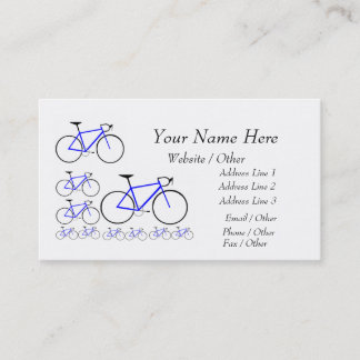 Visita tarjeta de la bici