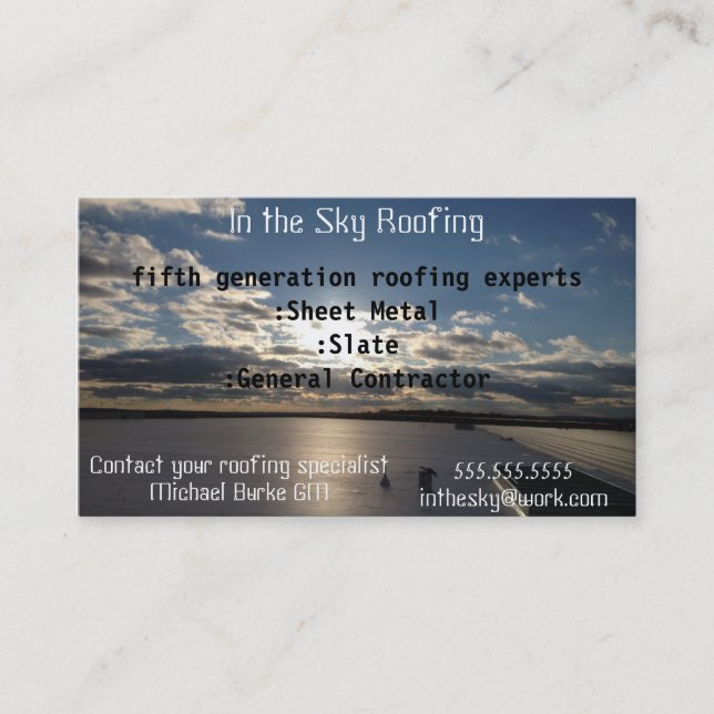 Visita Tarjeta de la compañía (Anverso)