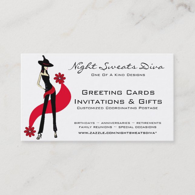 Visita Tarjeta de la diva (Anverso)