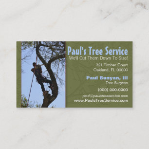 Visita Tarjeta de la empresa de servicios del árbol