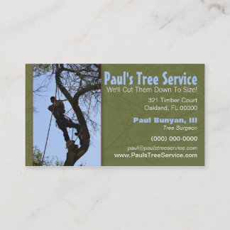 Visita Tarjeta de la empresa de servicios del árbol