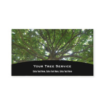 Tarjeta de la empresa de servicios del árbol