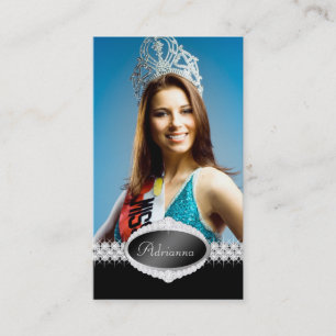 Visita Tarjeta de la foto del concurso de belleza de la
