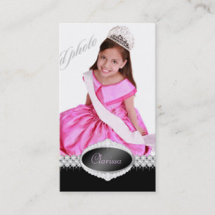Visita Tarjeta de la foto del concurso de belleza de la