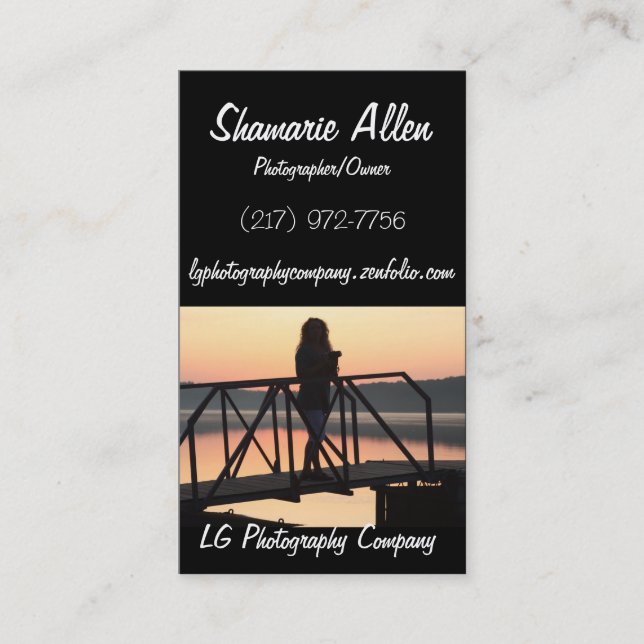 Visita Tarjeta de la fotografía (Anverso)