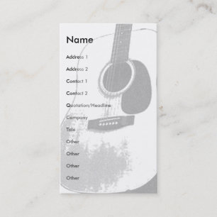 Visita Tarjeta de la guitarra