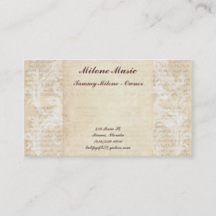 Visita Tarjeta de la industria musical