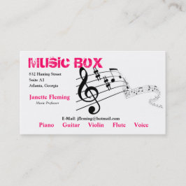 Visita Tarjeta de la industria musical