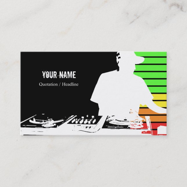 Visita Tarjeta de la industria musical de DJ (Anverso)