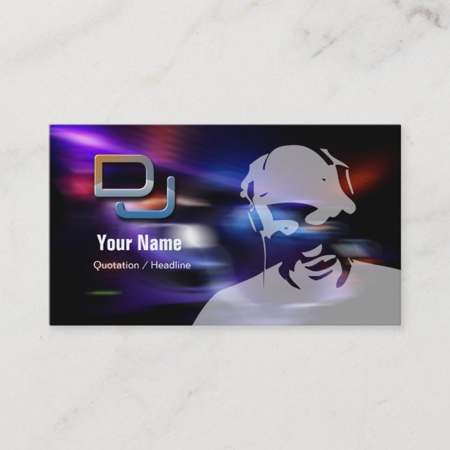 Visita Tarjeta de la industria musical de DJ (Anverso)