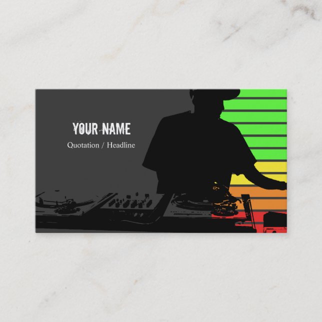 Visita Tarjeta de la industria musical de DJ (Anverso)
