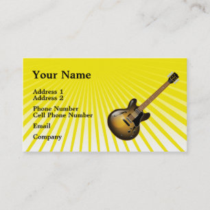 Visita Tarjeta de la industria musical - guitarra -