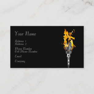 Visita Tarjeta de la industria musical - micrófono