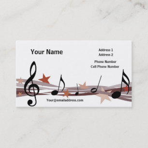 Visita Tarjeta de la industria musical - notas de la