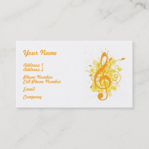 Visita Tarjeta de la industria musical - notas musicales
