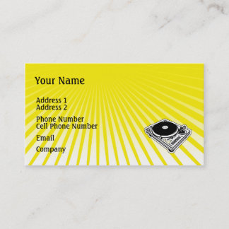 Visita Tarjeta de la industria musical - placa giratoria