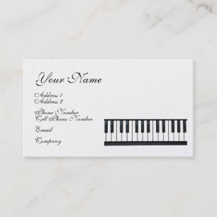 Visita Tarjeta de la industria musical - teclado - piano