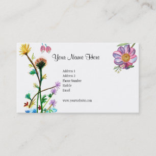 Visita Tarjeta de las flores frescas