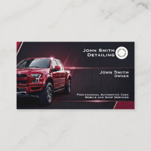 Visita Tarjeta de lavado y detallado de automóviles Red T
