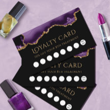 tarjeta de lealtad agate púrpura