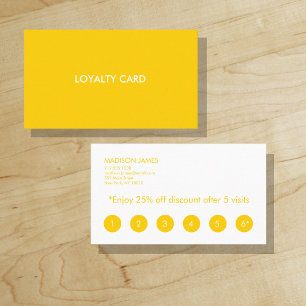 Visita Tarjeta de Lealtad Amarillo Brillante Dorado