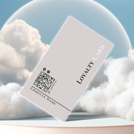 Visita Tarjeta de Lealtad Beige Neutral Moderno
