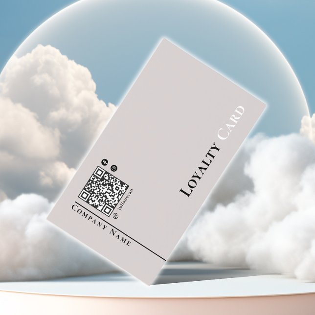 Visita Tarjeta de Lealtad Beige Neutral Moderno (Subido por el creador)