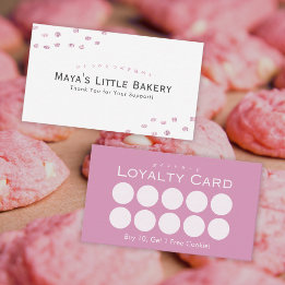 Visita Tarjeta de Lealtad de Bakery con Punto de Purpurin