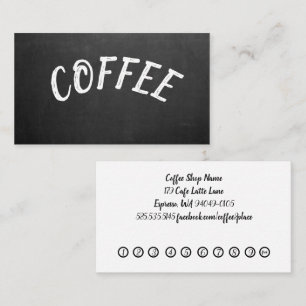 Visita Tarjeta de Lealtad de Café Profesional Simple