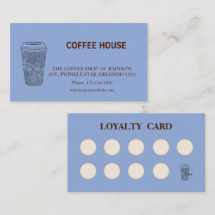 Visita Tarjeta de lealtad de café simple moderna