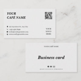 Visita Tarjeta de Lealtad de Contacto de Café Minimalista