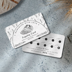 Visita Tarjeta de Lealtad de Pan de Masa Madre Casero Mod