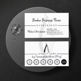 Visita Tarjeta de Lealtad Descuento Punch Barber Coiffure