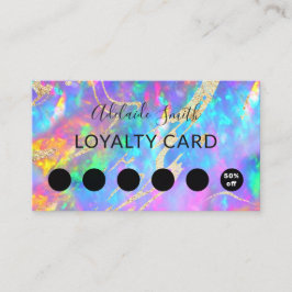 Visita tarjeta de lealtad fire opal gemstone